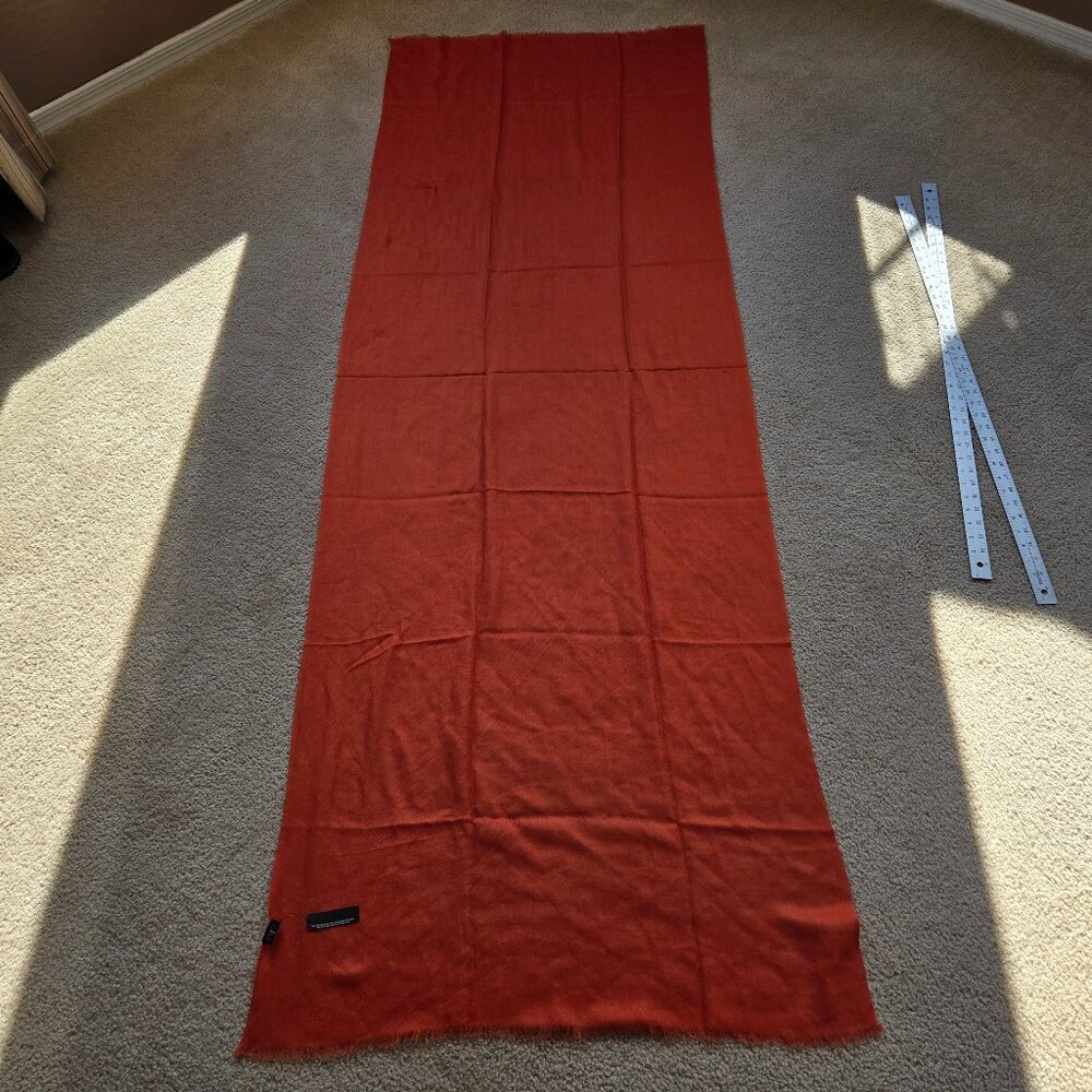 MIR Rusty Orange Cashmere Scarf NWT - Picture 4 of 12